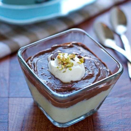 Dark Chocolate Vanilla Bean Pudding