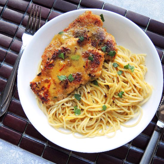Chicken Scallopini with Saffron
