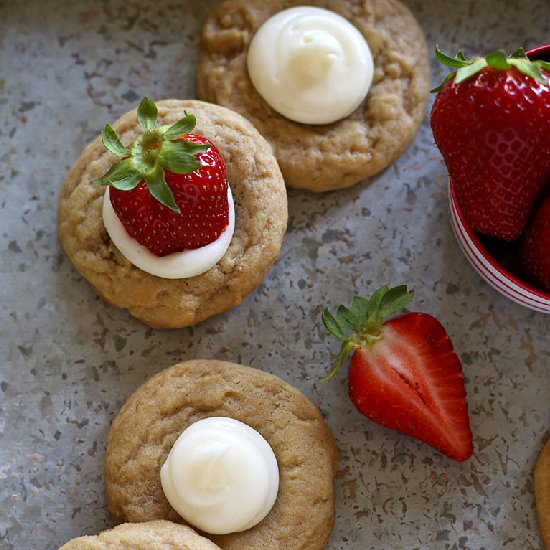 Brown Sugar Cookies with Berries