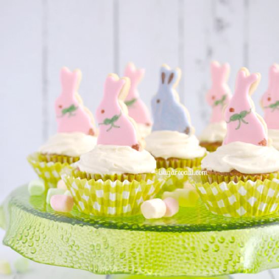 Easter Bunny Carrot Cupcakes