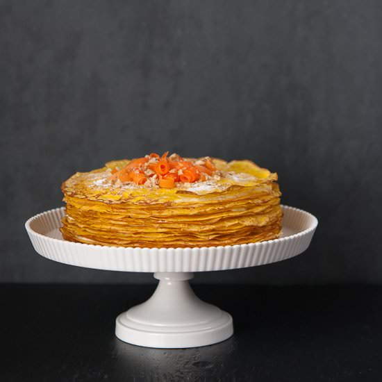Carrot Crêpe Cake w Pineapple Cream