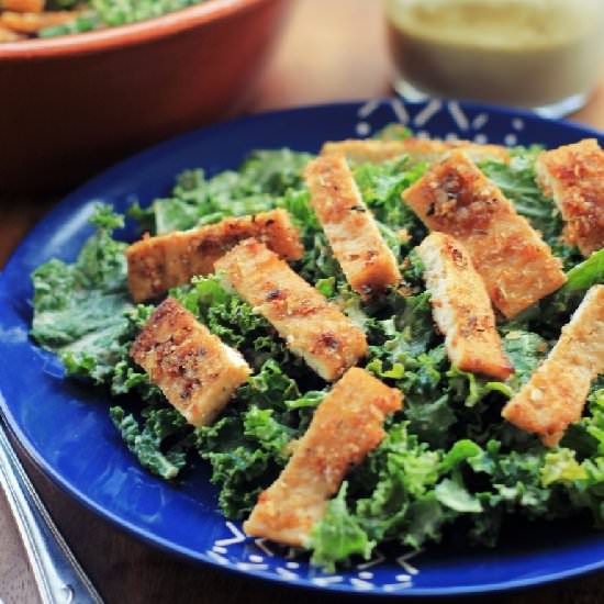 Vegan Kale Caesar Salad