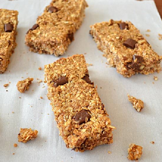 Peanut Chocolate Granola Bars