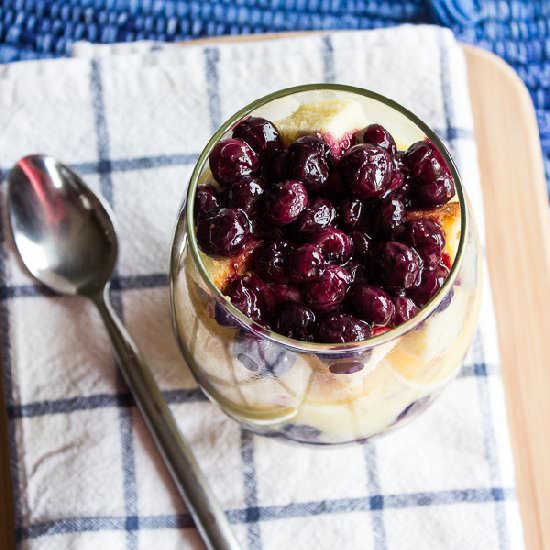 No-Bake Blueberry Vanilla Trifle