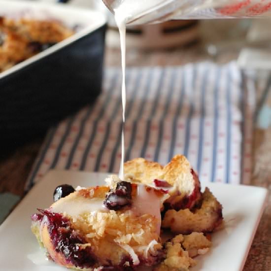 Coconut Blueberry French Toast