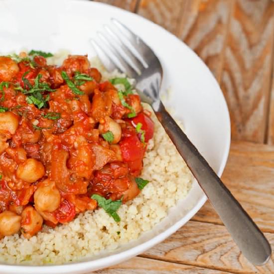 Eggplant Ragout w Tomatoes Chickpea