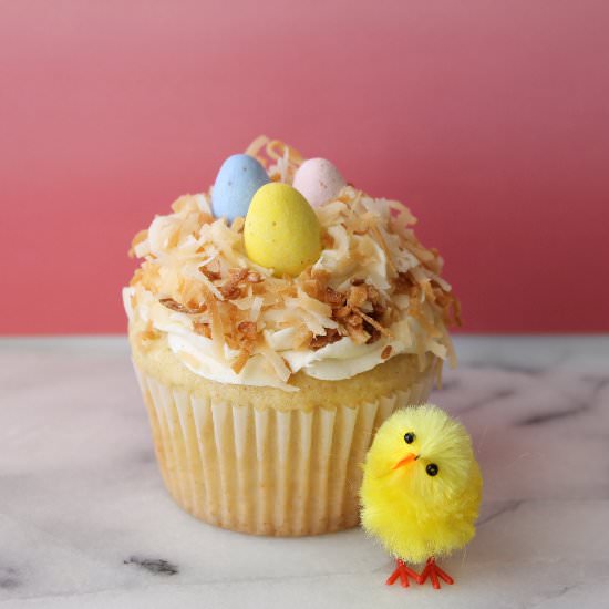 Coconut Nest Cupcakes