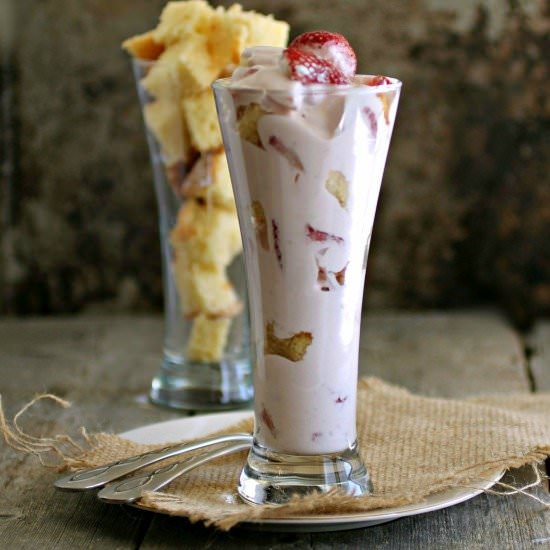 Strawberries and Cream Trifles