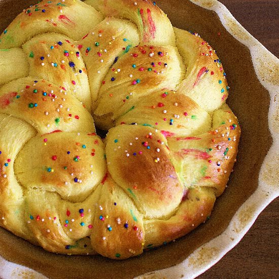 Lemony Easter Basket Bread