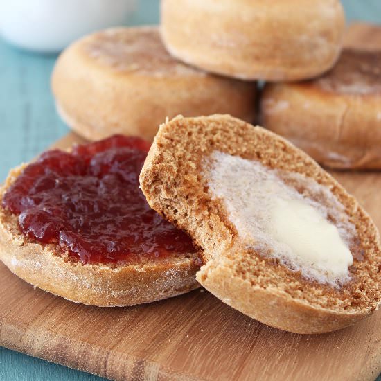 Whole Wheat English Muffins