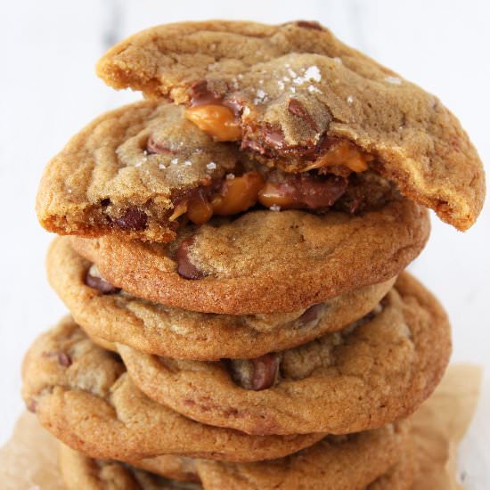 Caramel Chocolate Chip Cookies