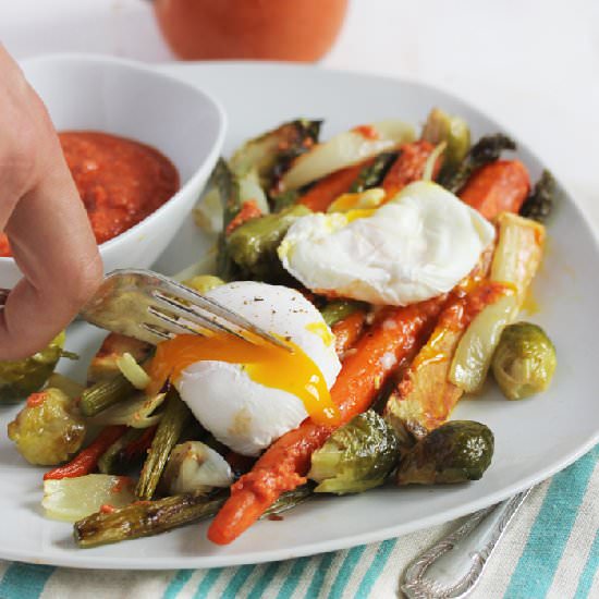 Farm Veggies with Romesco Sauce