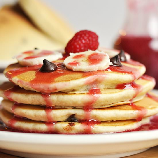 Banana, Dark Chocolate Chip Pancake