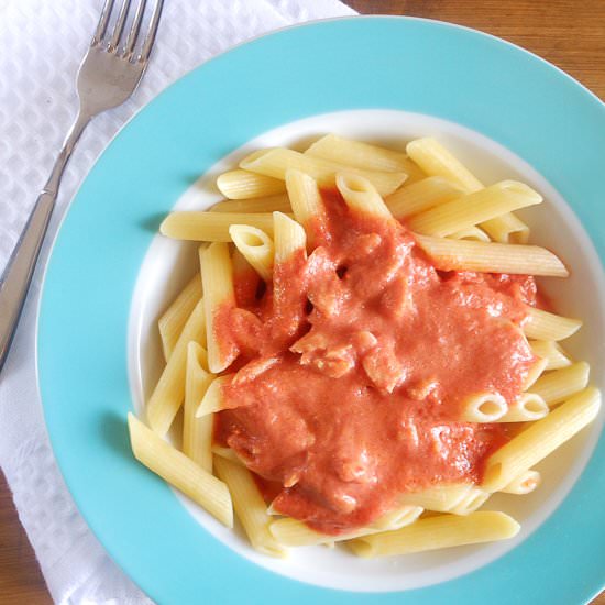 Smoked salmon cream sauce