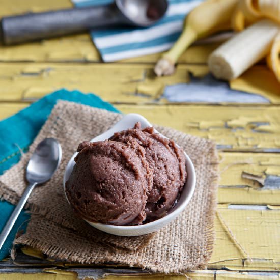 Paleo Vegan Acai Banana Ice Cream