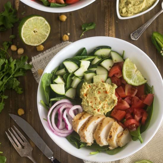 Hummus Chicken Power Salad