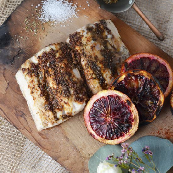 Spicy Blood Orange Mahi Mahi