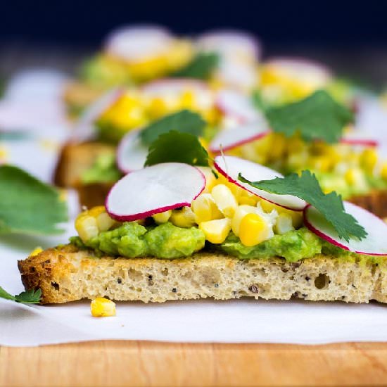 Grilled Corn Crostini