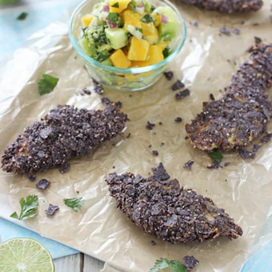 Tortilla crusted chicken tenders