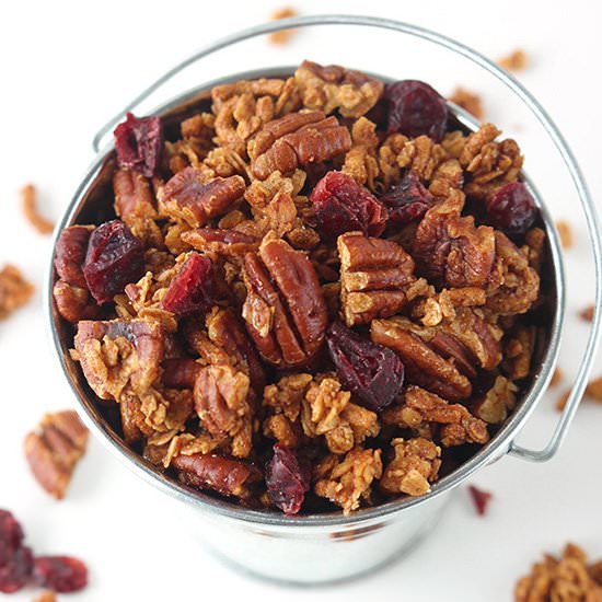 High Fiber Cinnamon Pecan Granola