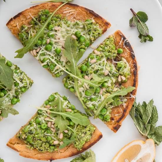 Socca Flatbread With Pesto