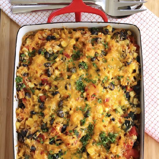 Rice and Black Bean Casserole