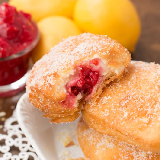 Lemon Sugar Raspberry Donuts