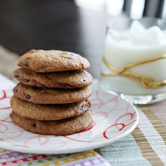 Dark Chocolate Chip Cookies