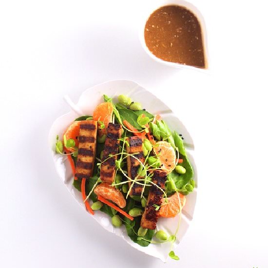 Tofu & Spinach Salad
