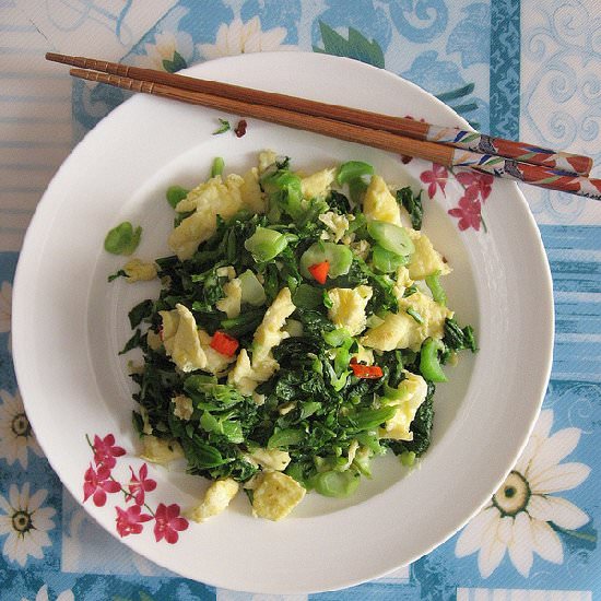 Egg with Chinese Leaf Mustard