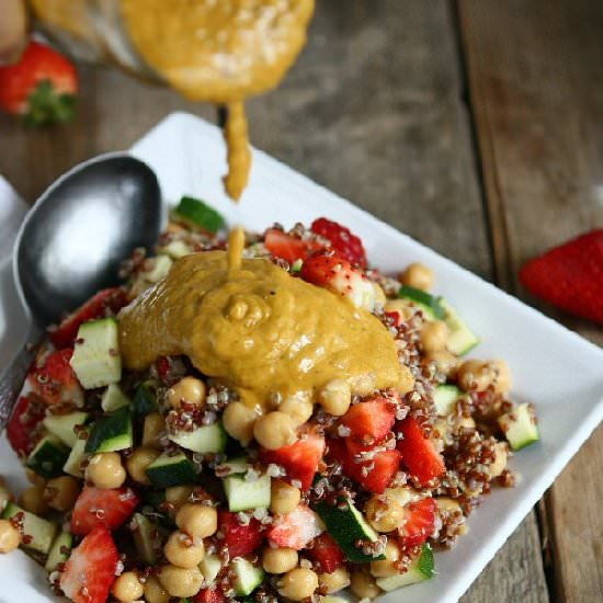 Quinoa, Chickpea & Strawberry Salad