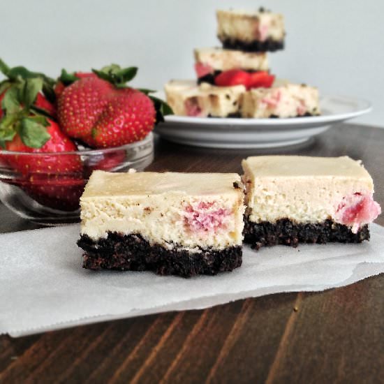 Pomegranate Strawberry Cheesecake