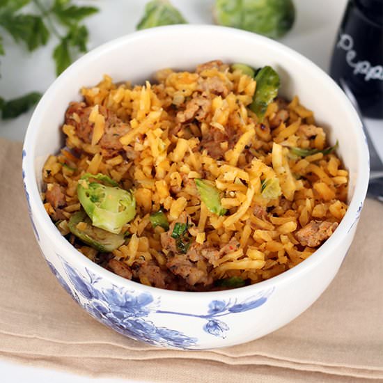 Rutabaga Rice with Sausage