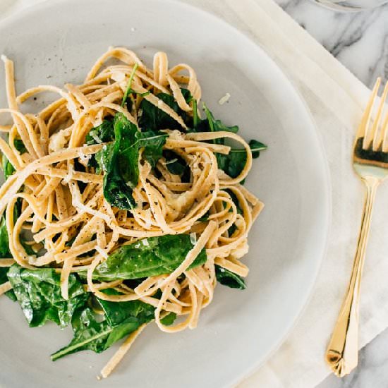 Spinach Fettucine Alfredo
