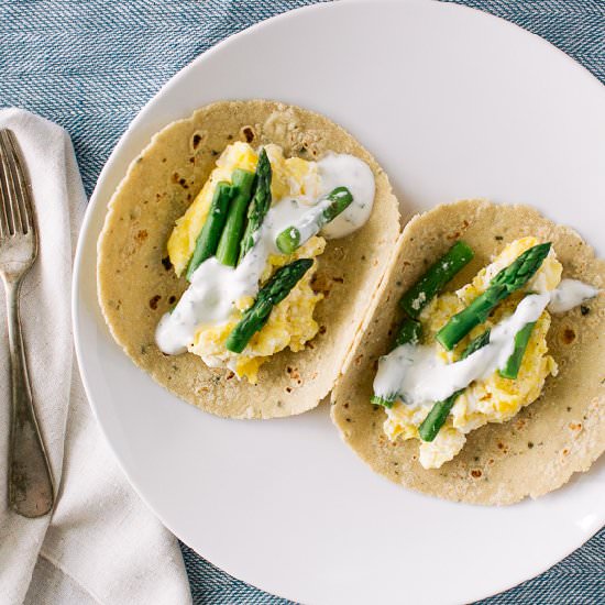 Asparagus and Egg Tacos