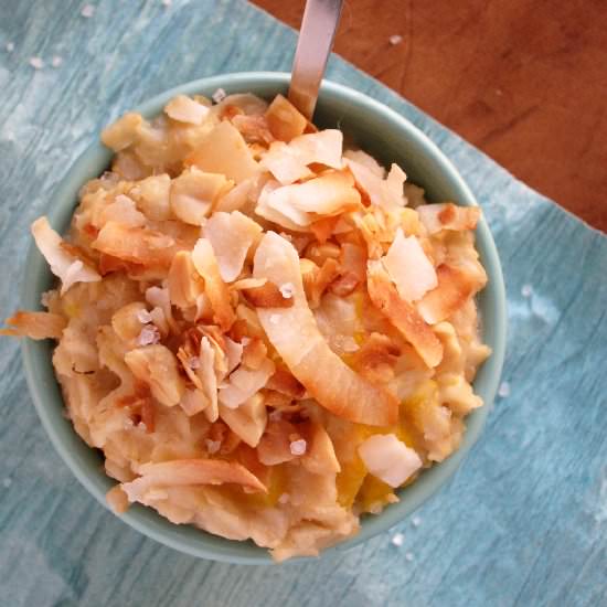 Salted Mango Coconut Oatmeal