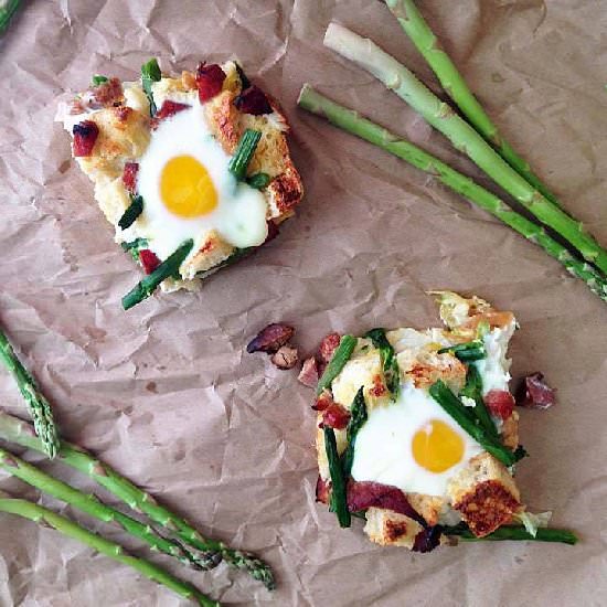 Ham and Asparagus Strata