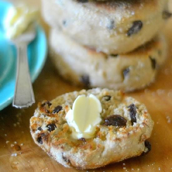 Cinnamon Raisin English Muffins