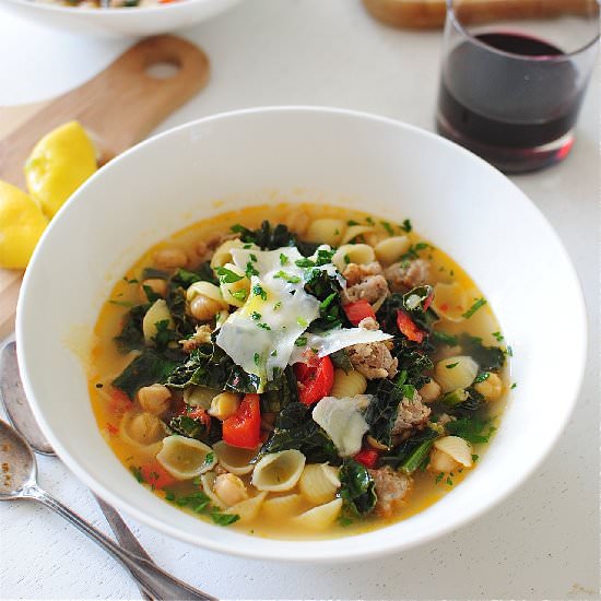 Kale and Sausage Minestrone