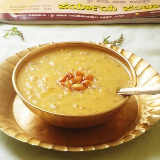 Moong dal with sabudana payasam