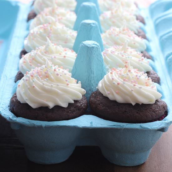 Egg Carton Mini Cupcakes