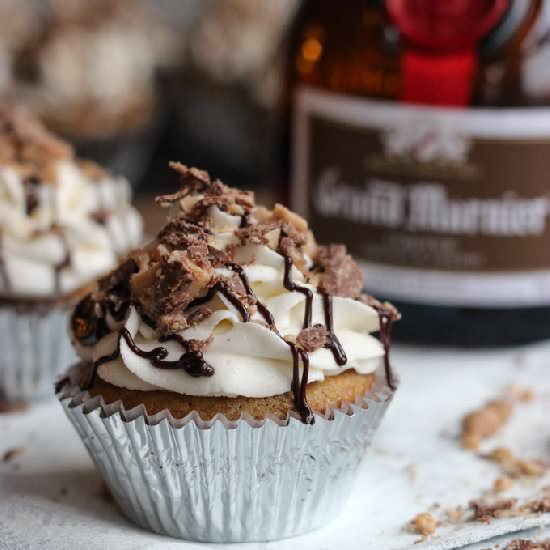 Spiked Banana Chocolate Cupcakes