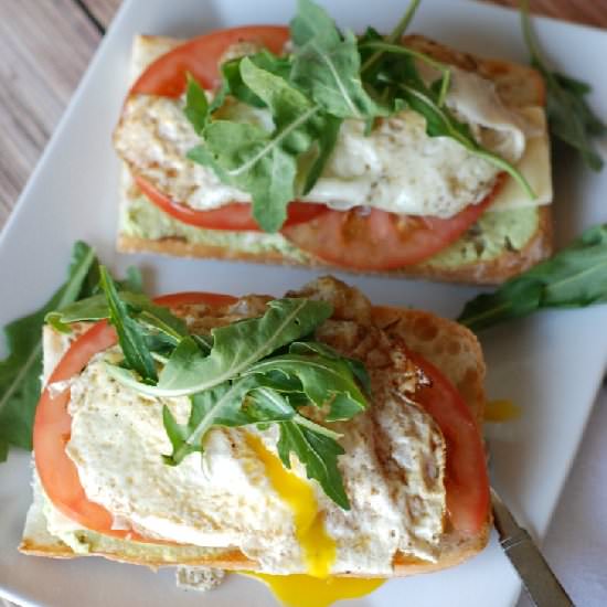Fried Egg and Edamame Sandwich