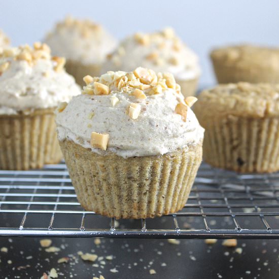 Banana & Nut-Butter Cupcakes