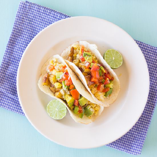 Breakfast Tacos with Pico De Gallo