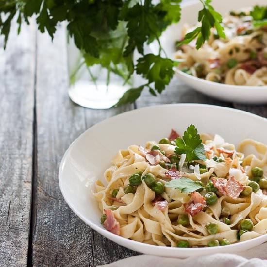 Tagliatelle with Bacon