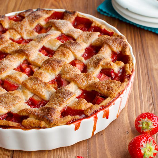 Strawberry Rhubarb Lattice Pie