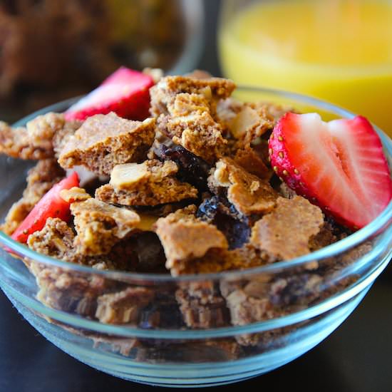 Paleo Cranberry Almond Crunch Cereal