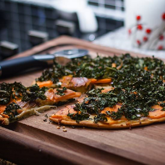 Sweet Potato Kale Pizza