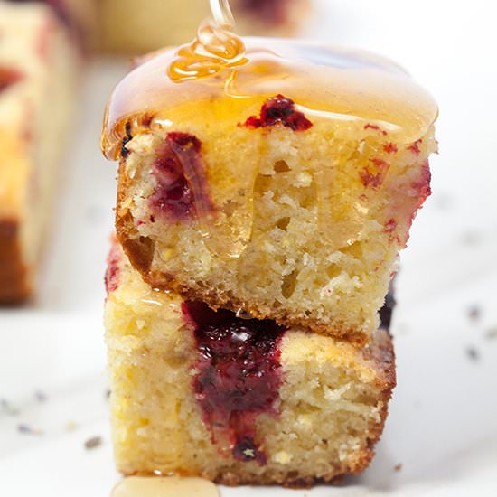 Blackberry-Lavender Cornbread